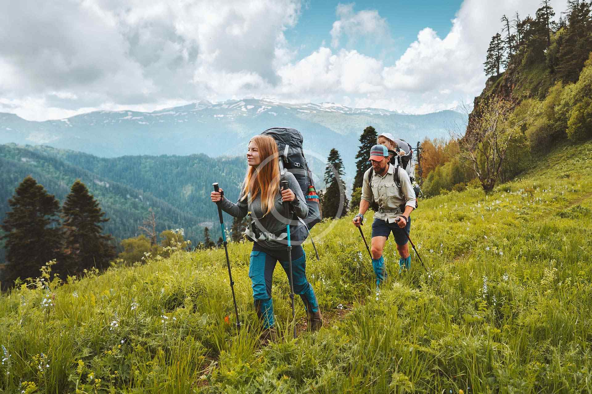 Hiking camping